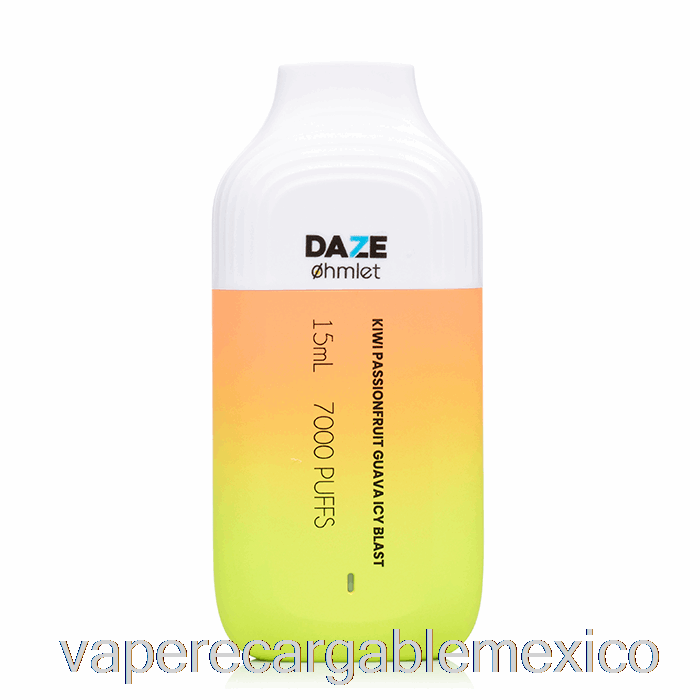 Vape Recargable 7 Daze Ohmlet 7000 0% Cero Nicotina Desechable Kiwi Maracuyá Guayaba Explosión Helada